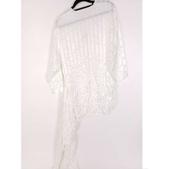 Michelle Mason Mini Wrap Around Tonal Silk Dress - Picture 5 of 7